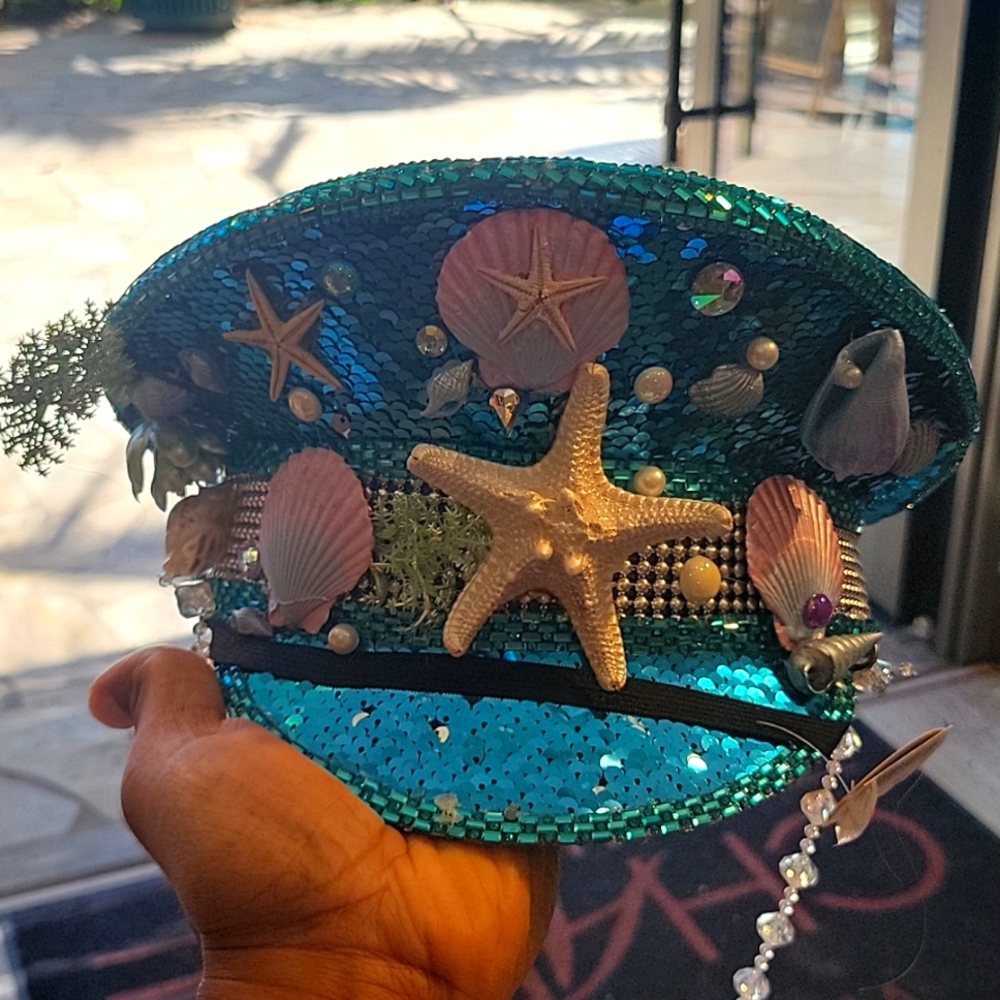Blue Turqoise Captains Hat